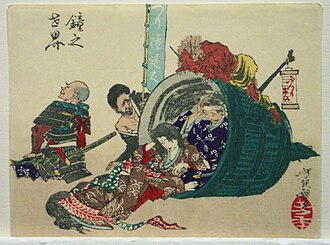 Benkei and Others Around a Bell, from the series Yoshitoshi ryakuga (Sketches by Yoshitoshi)