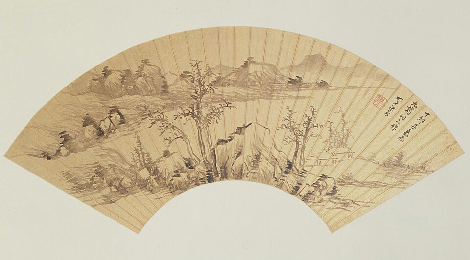 李流芳山水图扇页
