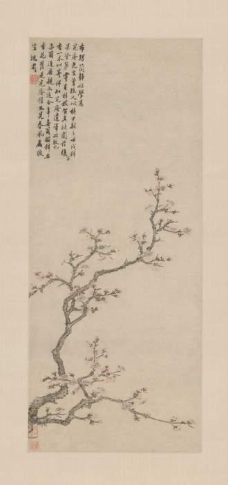 沈周杏花图轴