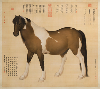 郎世宁阚虎骝轴