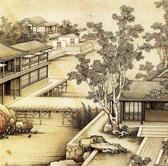 清焦秉貞山水　冊　桐蔭清閣