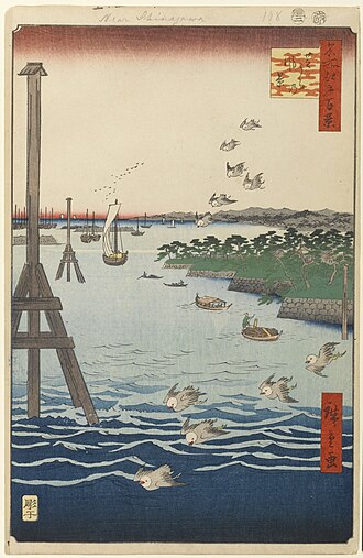 名所江戸百景 芝うらの風景