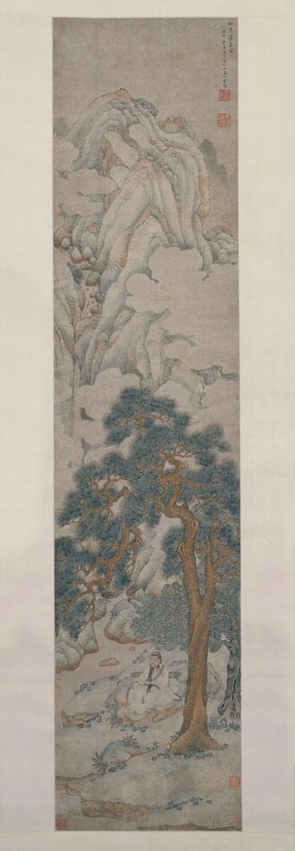 丁云鹏松泉清音图轴