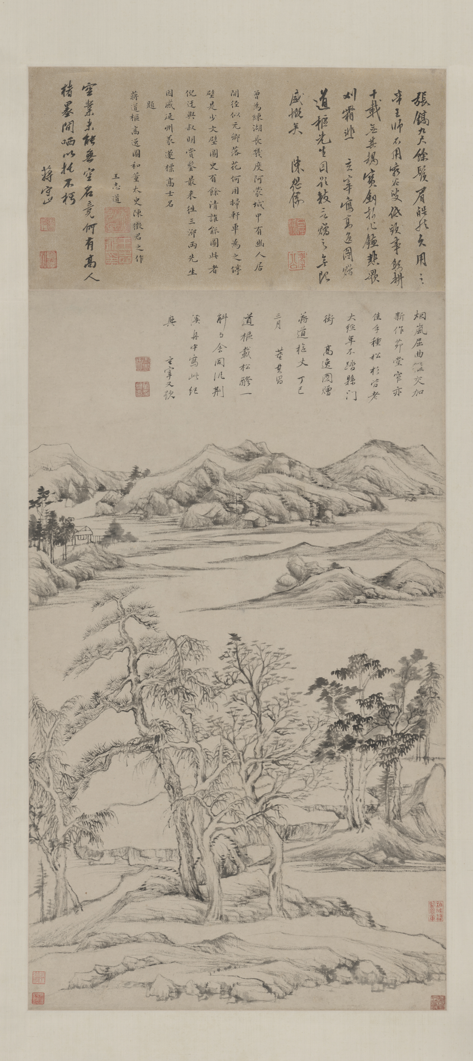 董其昌高逸图轴