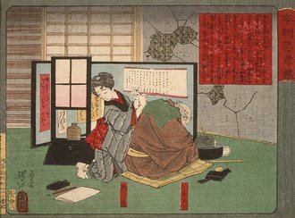 本朝忠孝鑑 父甚兵エと秋色