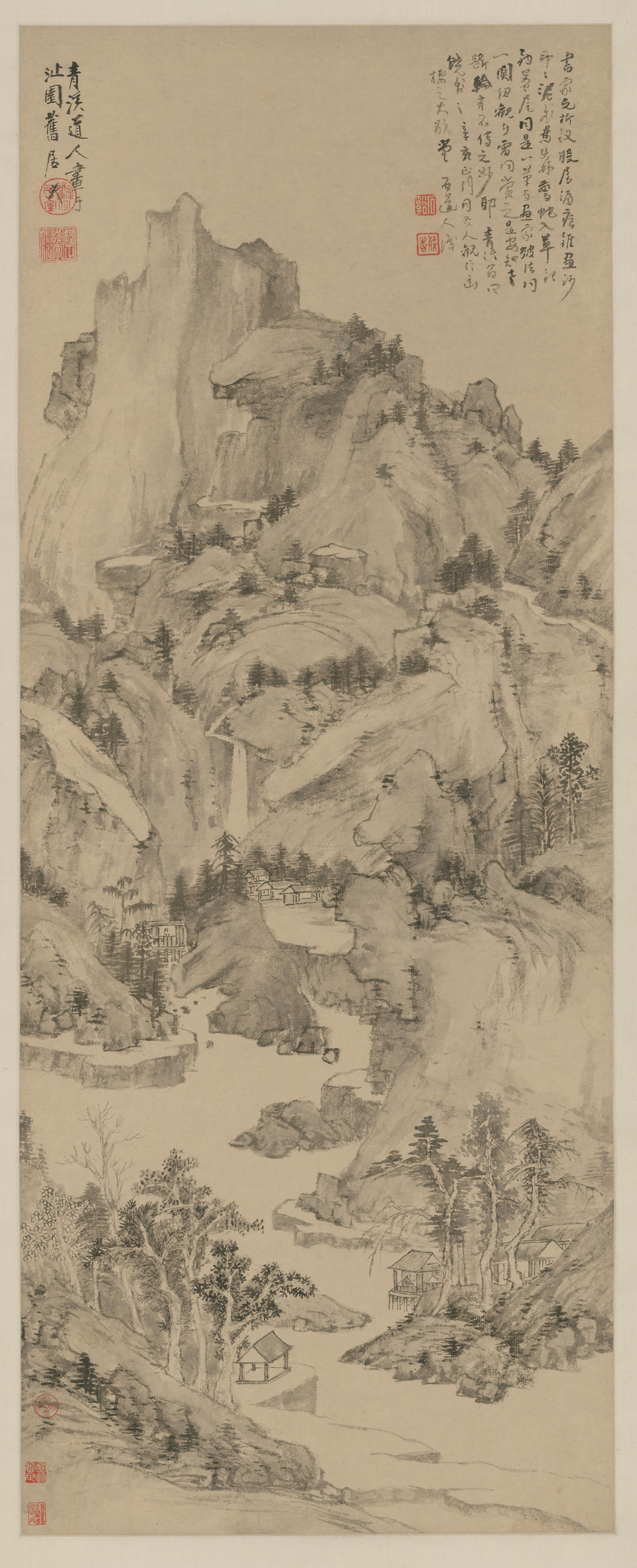 程正揆山水图轴