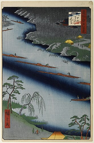 名所江戸百景 川口のわたし善光寺