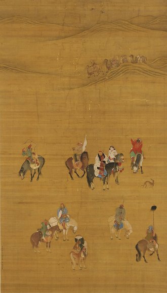 元世祖出猟図軸