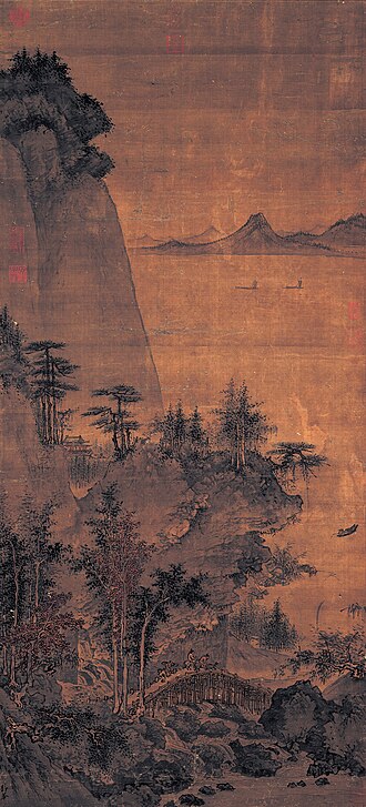 明戴進溪橋策蹇圖 軸