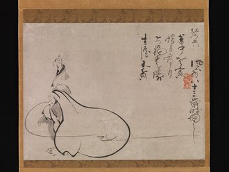 Hotei Pointing at the Moon