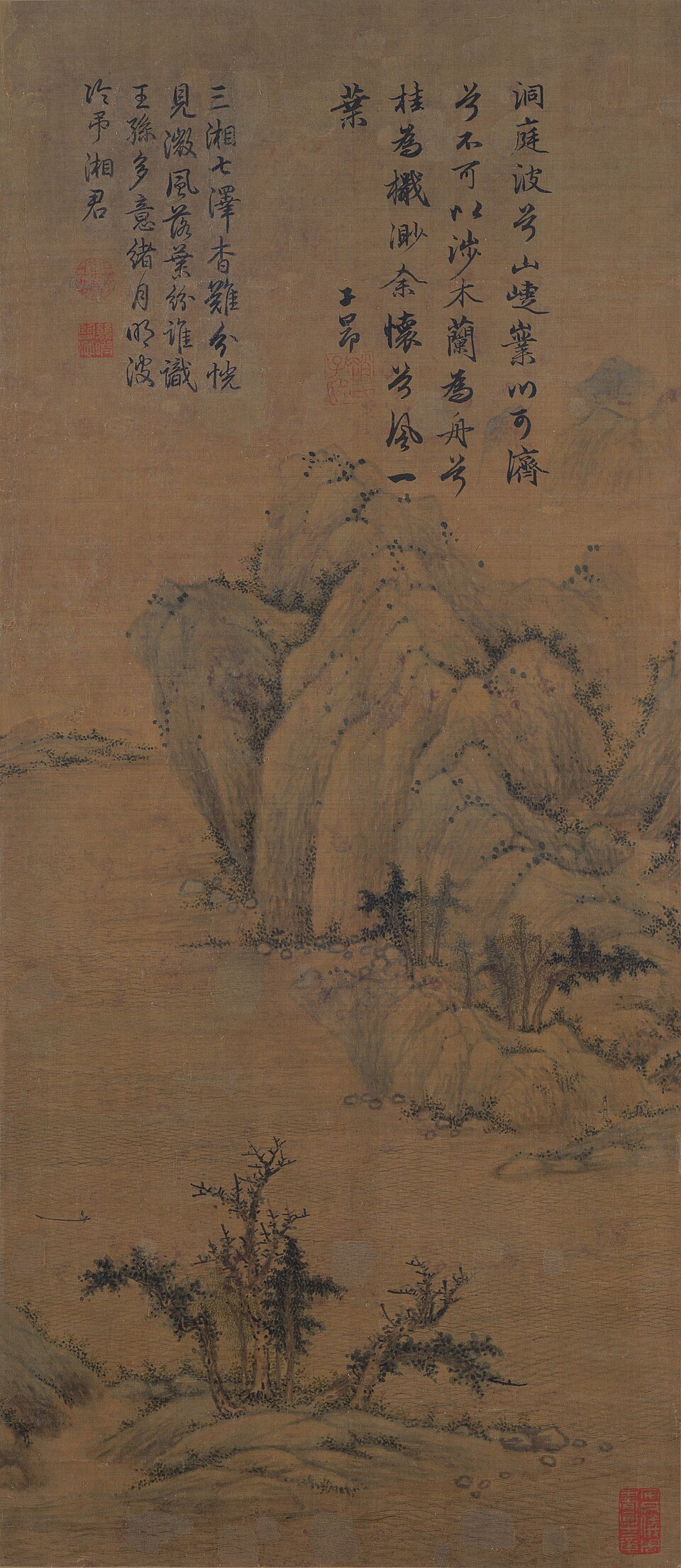 元  赵孟頫洞庭东山图轴