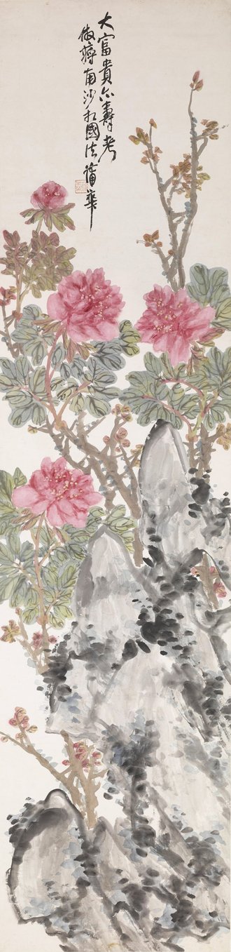 清 蒲华牡丹图轴