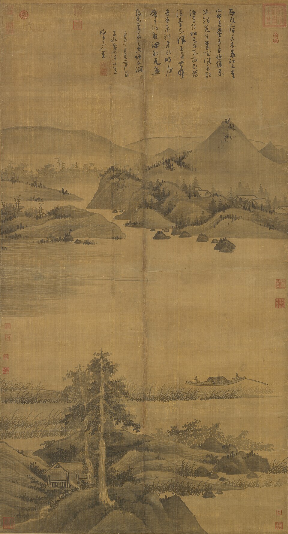 「漁父図軸」