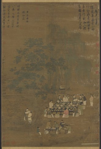 宋徽宗文會圖軸
