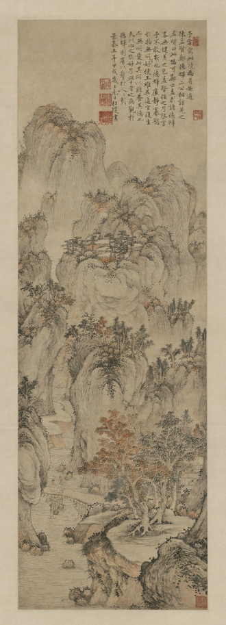 杜琼山水图轴