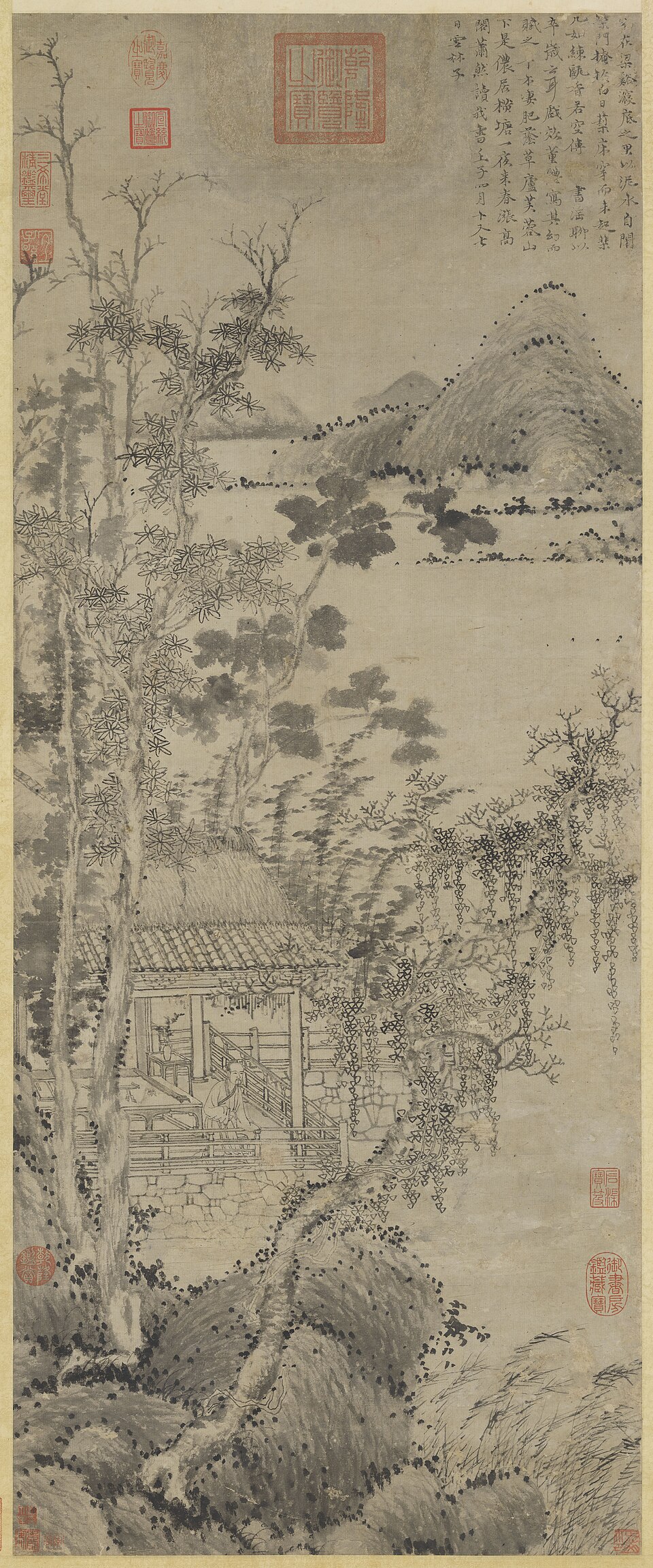 元倪瓚清閟閣　軸