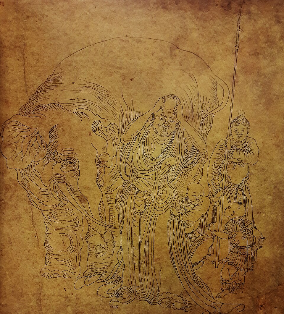 Arhat removing his skin by Ding Yunpeng