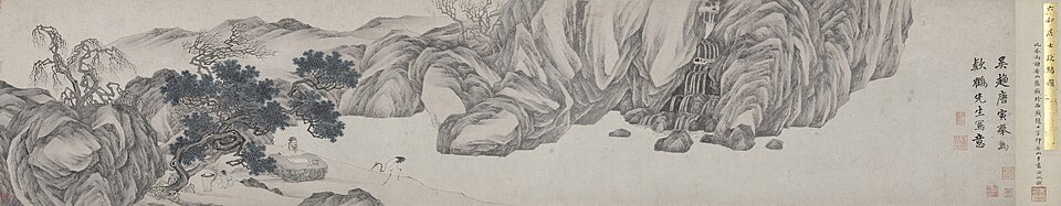 明  唐寅  款鹤图卷