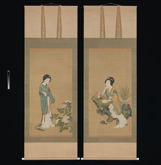 Yanji with Orchids and Yang Guifei with Peonies
