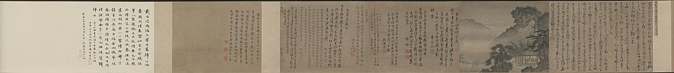 戴进归田祝寿图卷