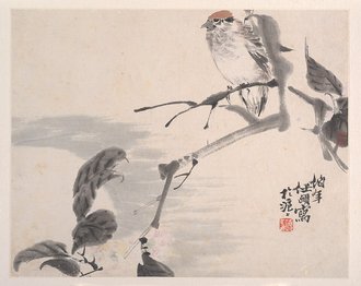 清  任頤  動物花鳥  冊頁八開