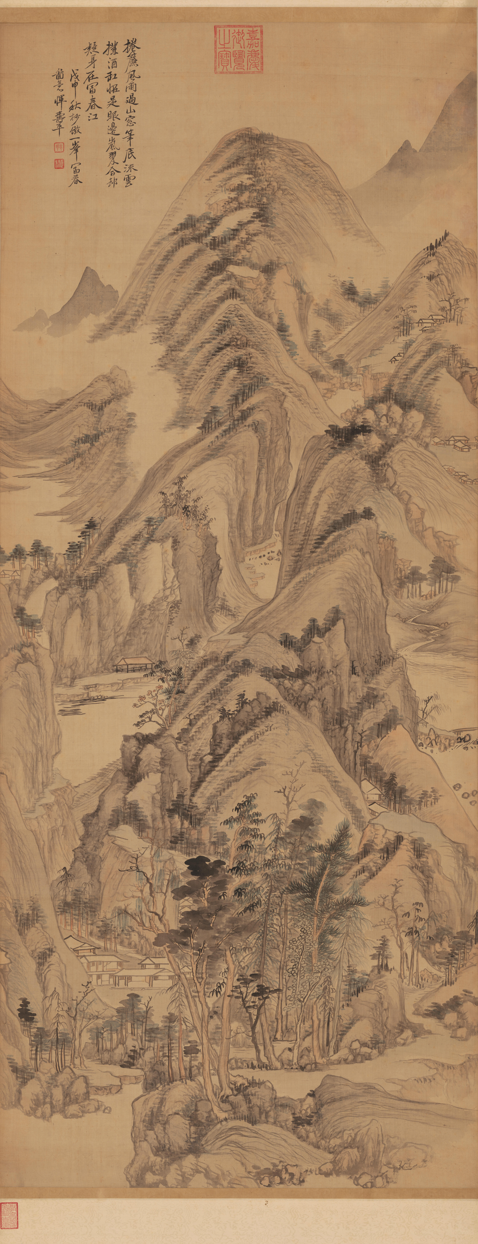 恽寿平富春山图轴