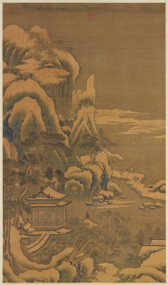 明王諤瑞雪凝冬　軸