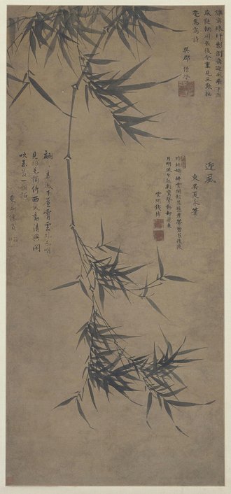 夏昶墨竹图轴