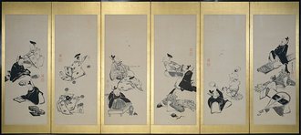 The Thirty-Six Immortal Poets (1 of a pair)