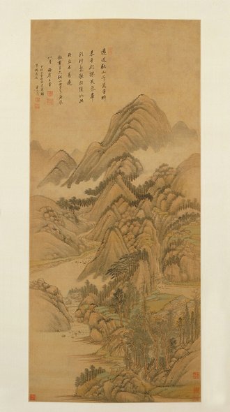 王翚秋山万重图轴