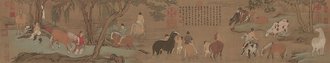 浴马图