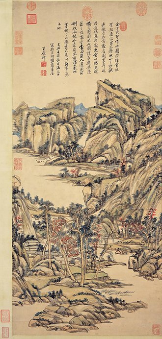 清王原祁秋山圖　軸