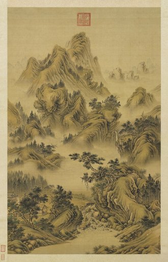 清郎世寧畫山水　軸