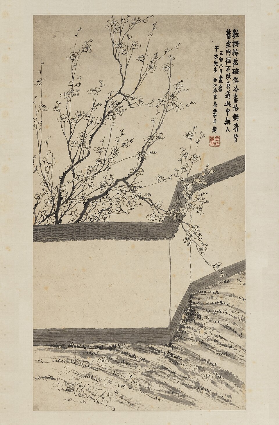 清 金农 冷香图轴