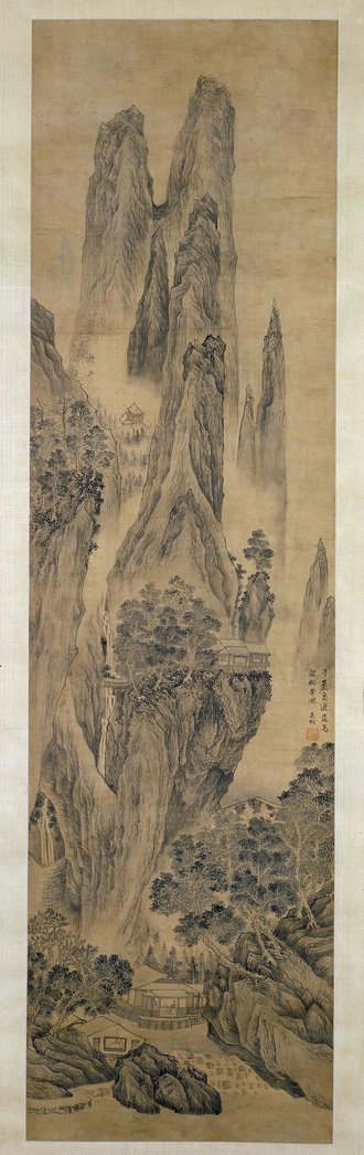 吴彬千岩万壑图轴