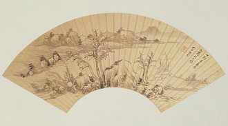 李流芳山水图扇页