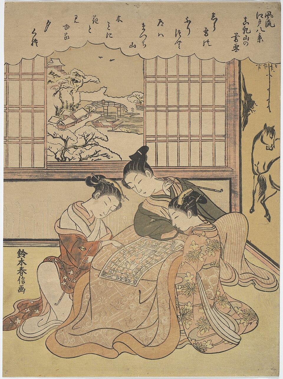 風流江戸八景 真乳山の暮雪