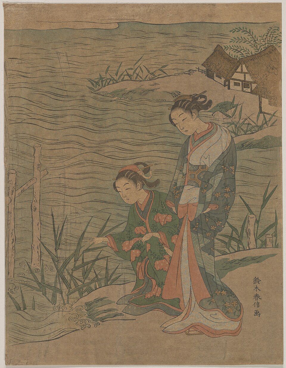 水辺二美人