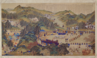 郎世宁等《塞宴四事图》横幅