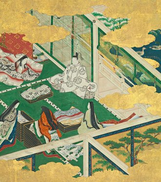 土佐光吉周辺作　源氏物語帖　「玉鬘」