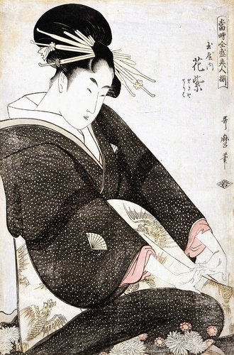 当時全盛美人揃 玉屋内 花紫 せきや てりは