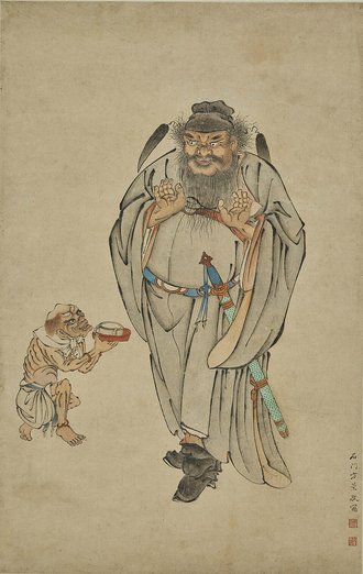 清 方薰钟馗像轴