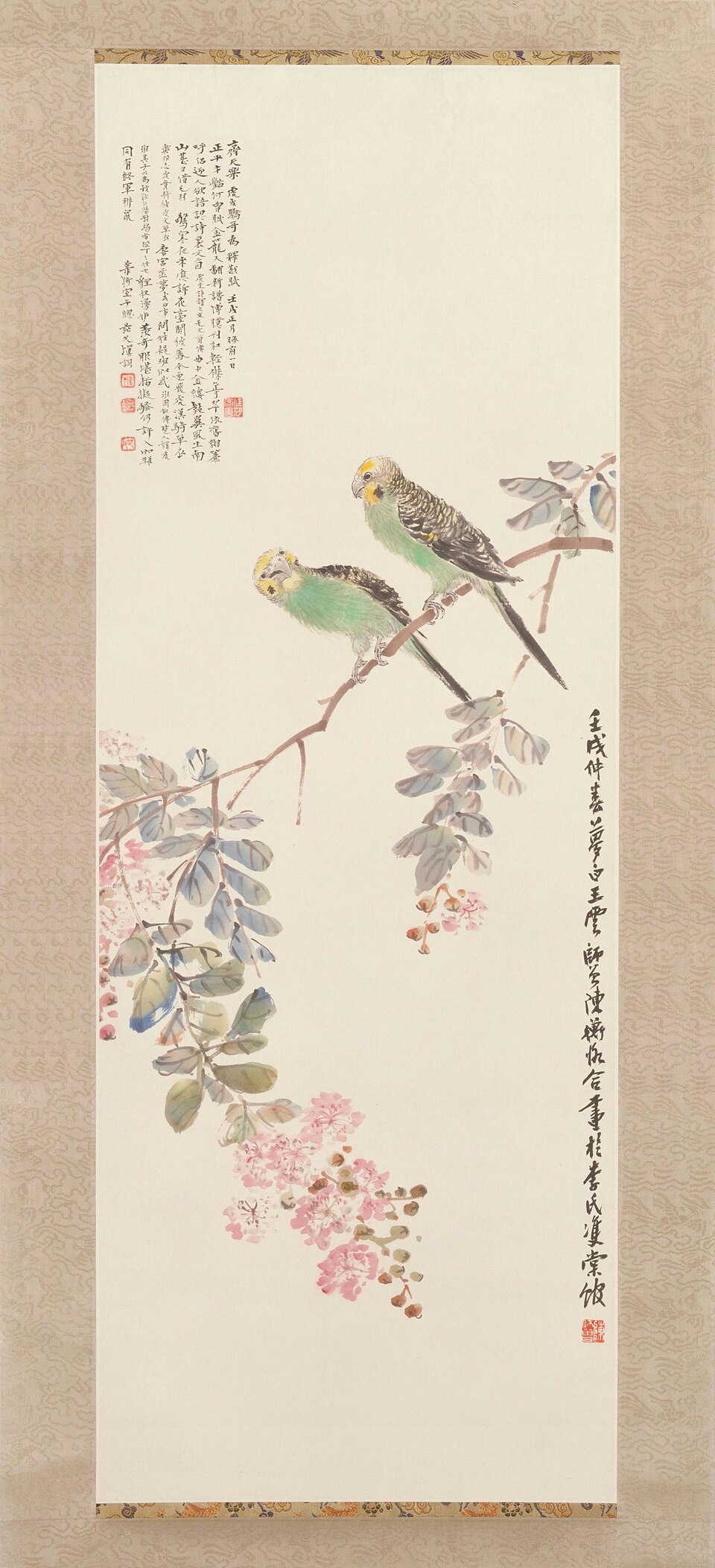 陈师曾鹦鹉图轴