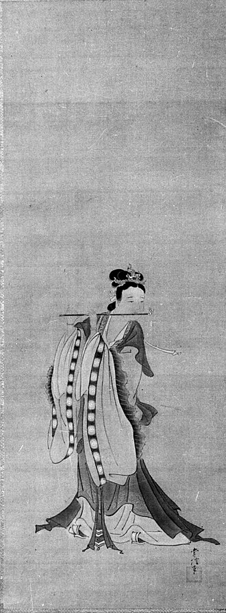 Chinese Lady Playing a Flute