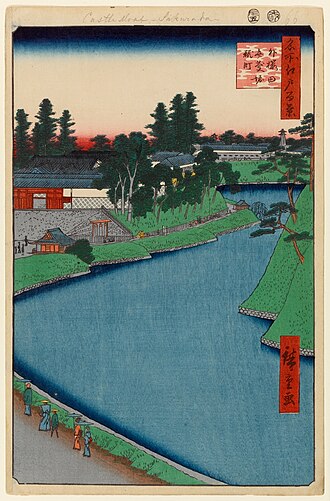 名所江戸百景 外桜田弁慶堀糀町