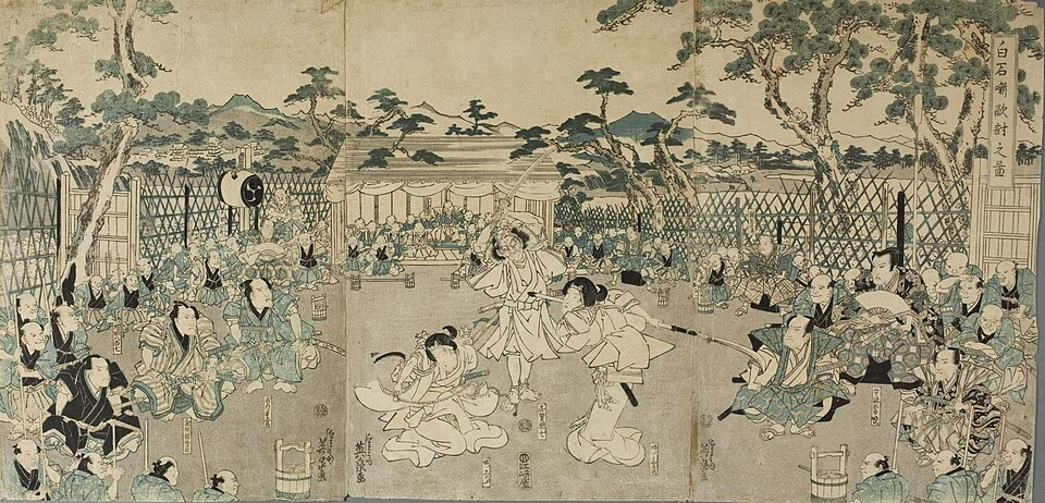Sisters Avenging their Father's Death (from Kabuki Play 'Shiraishi')