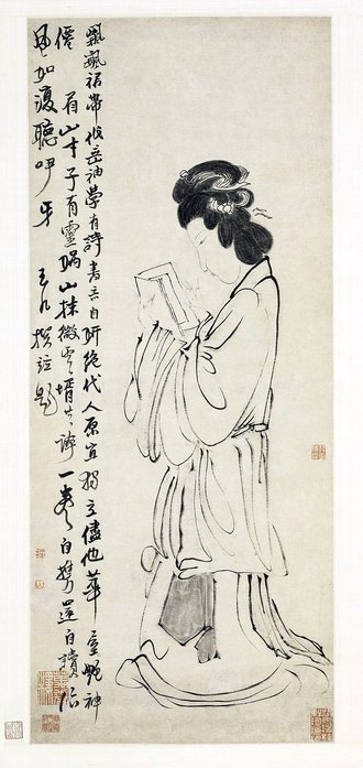 清 陈撰 苏小妹像轴