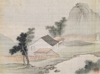 清 谢荪 山水图册（八开）