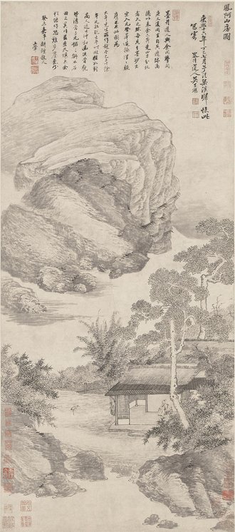清 吴历 凤阿山房图轴