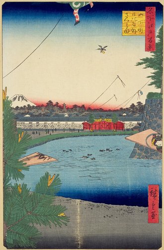 名所江戸百景 山下町日比谷外さくら田